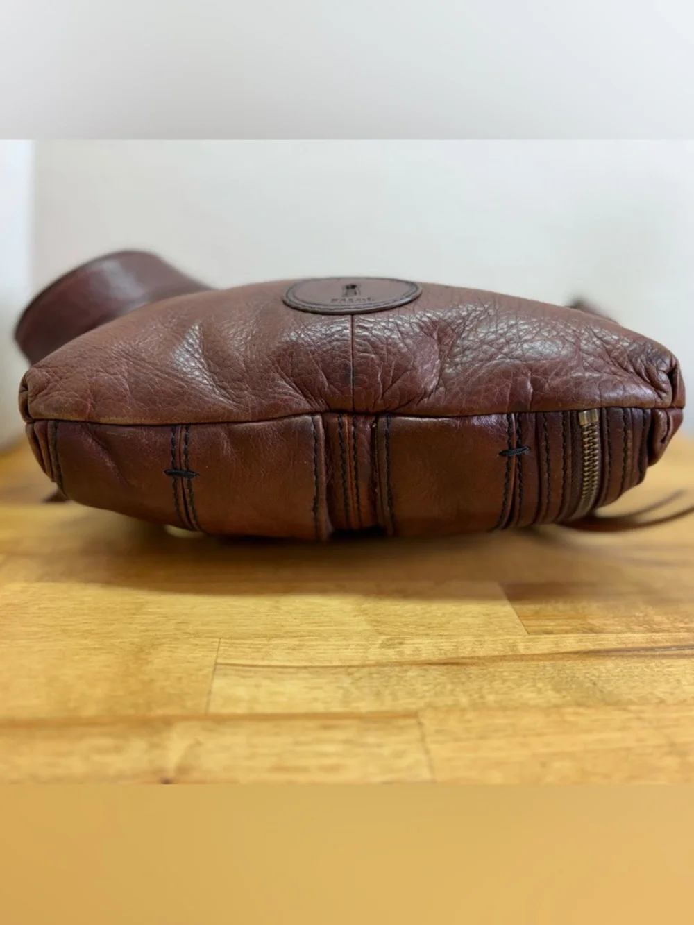 Fossil Long Live Vintage 1954 Leather Cargo Crossbody Bag Brown - Picture 15 of 15